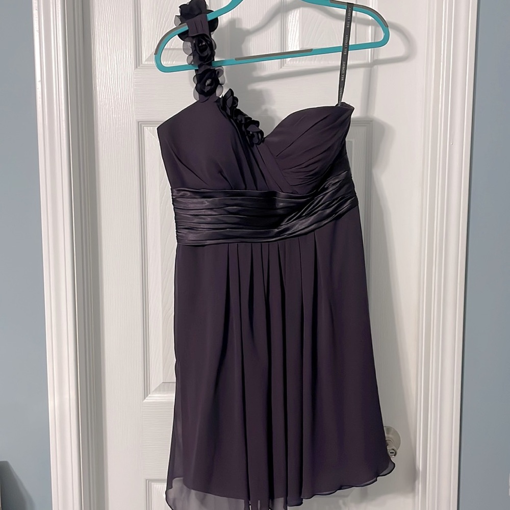 Bill Levkoff one shoulder bridesmaid dress